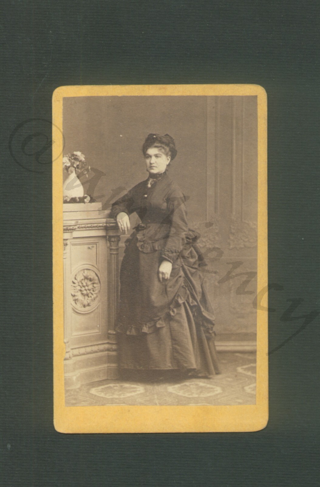 C. SZATHMARI 1864-68 Bucharest Romania fashion Lady 19thcentury cabinet SZATMARY