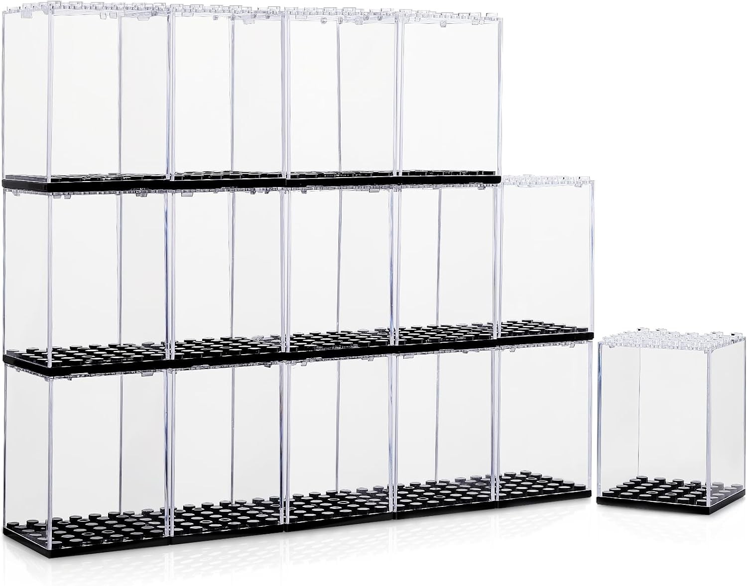 15x Minifigure Display Cases Acrylic Stackable Dust-Proof Lego Compatible 15x Minifigure Display Cases Acrylic Stackable Dust-Proof Lego Compatible