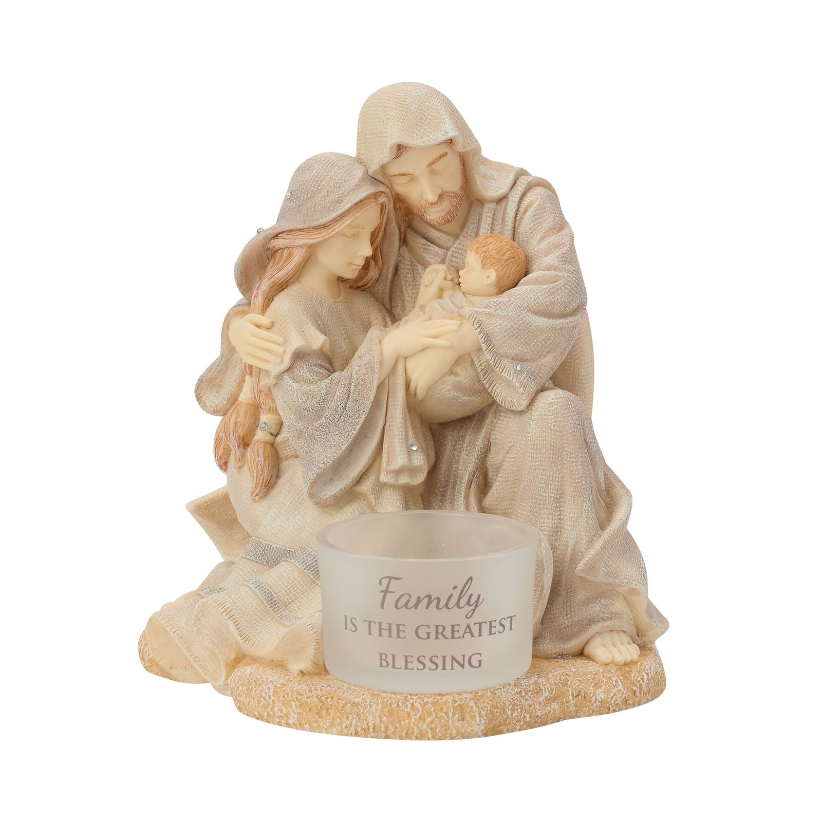 Foundations Greatest Blessing in Holy Family Candle Holder Figurine 6018938 Foundations Greatest Blessing in Holy Family Candle Holder Figurine 6018938