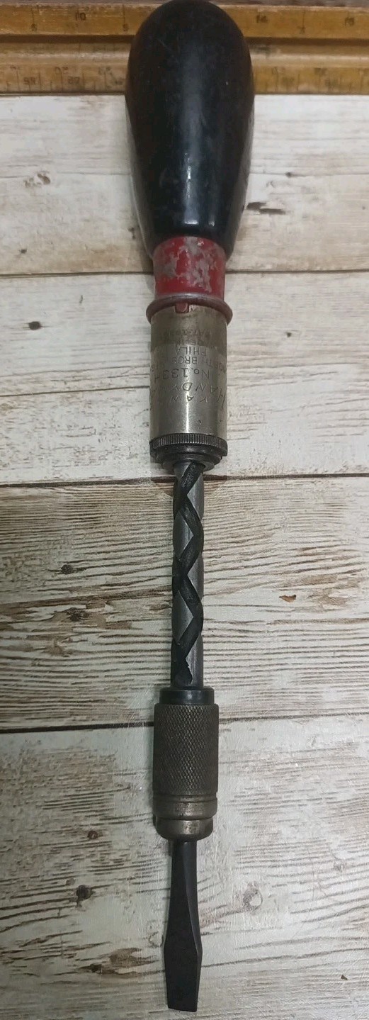 Vintage Early North Brothers Yankee Handyman Spiral Ratchet Screwdriver 133H FS Vintage Early North Brothers Yankee Handyman Spiral Ratchet Screwdriver 133H FS