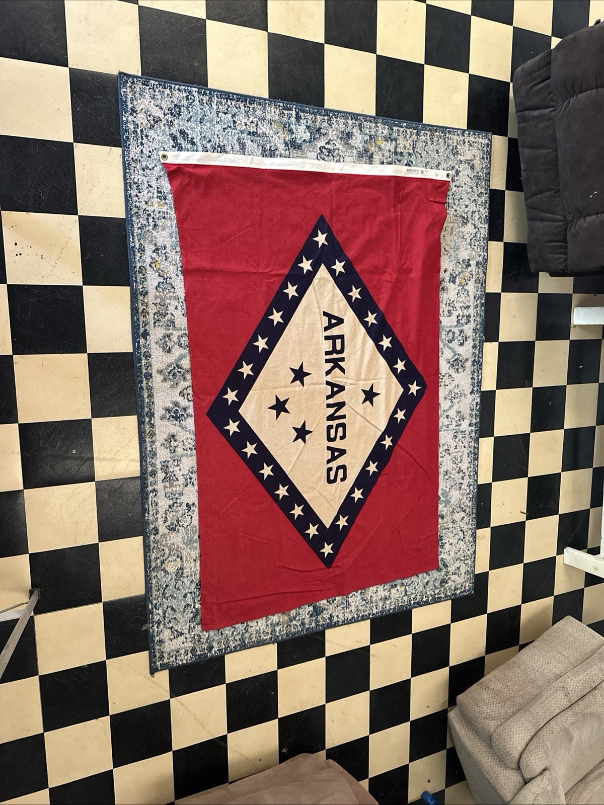 Vintage State Flag Arkansas State Flag Bulldog Cotton 4x6 Ft 100% Cotton Bunting Vintage State Flag Arkansas State Flag Bulldog Cotton 4x6 Ft 100% Cotton Bunting