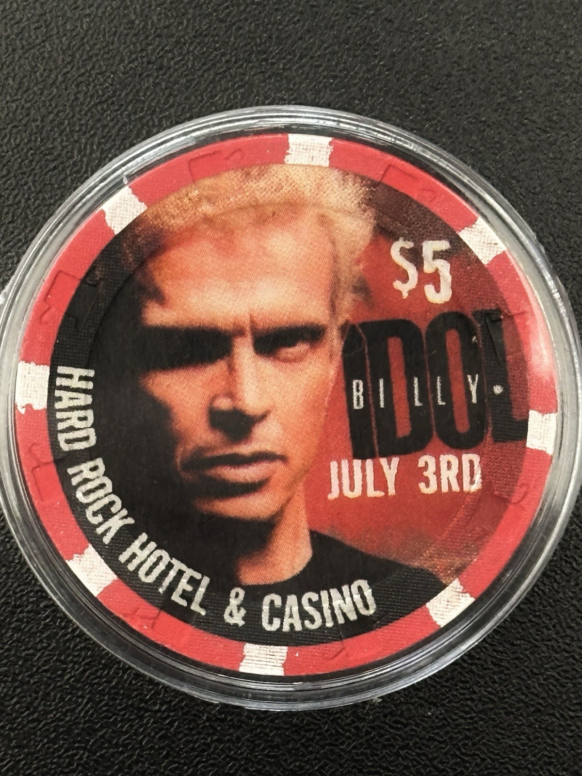✨Billy Idol $5 Hard Rock Hotel Uncirculated/Obsolete Casino Chip, LV., NV. 2005✨ ✨Billy Idol $5 Hard Rock Hotel Uncirculated/Obsolete Casino Chip, LV., NV. 2005✨