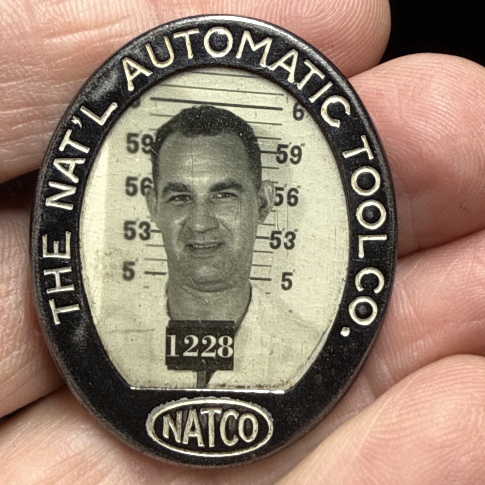 Rare Vintage “The National Automatic Tool Co.” Employee Photo Badge Rare Vintage “The National Automatic Tool Co.” Employee Photo Badge