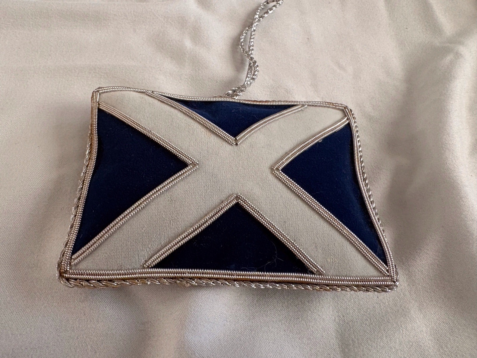 Vintage Saltire Flag Of Scotland Sewn Handmade Ornament Historic Royal Palaces Vintage Saltire Flag Of Scotland Sewn Handmade Ornament Historic Royal Palaces