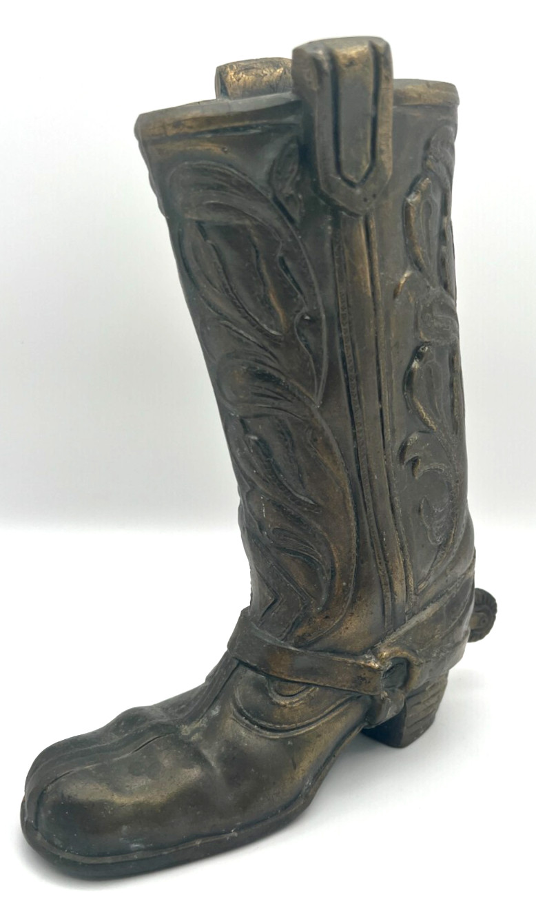 Vintage ACCURATE CAST Bronze Cowboy Boot