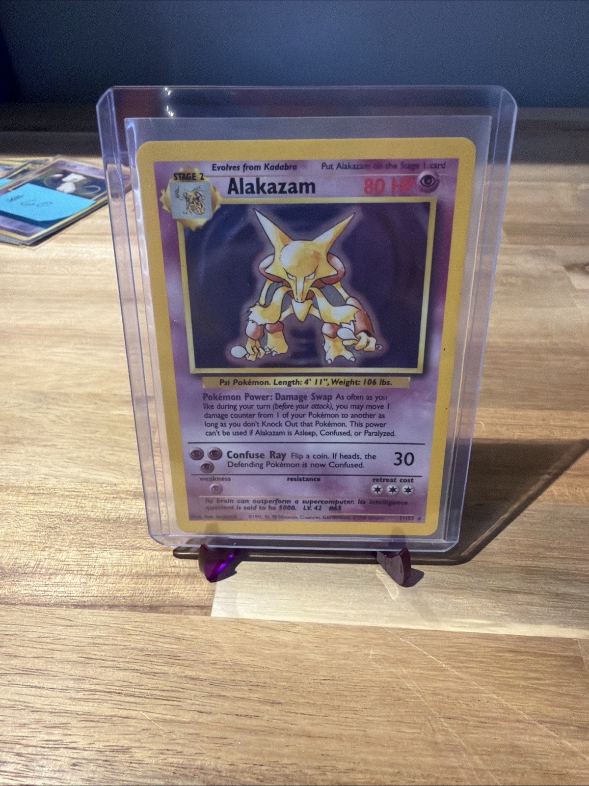 Alakazam 001/102 Base Set Holo Unlimited 80 HP English Wizards of the Coast Alakazam 001/102 Base Set Holo Unlimited 80 HP English Wizards of the Coast