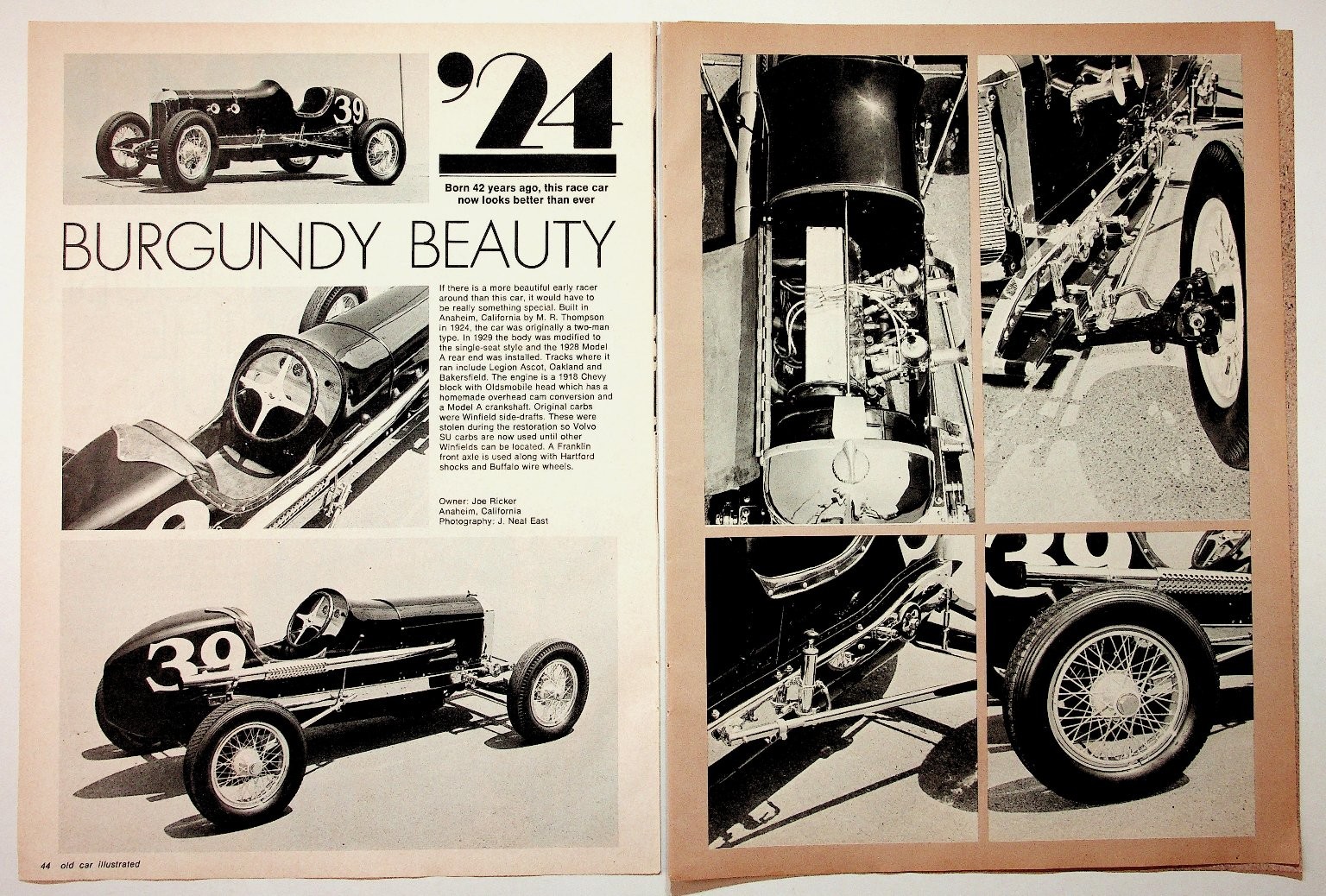 1924 Old Car Illustrated Magazine Page Burgundy Beauty Race Car Article Ephemera 1924 Old Car Illustrated Magazine Page Burgundy Beauty Race Car Article Ephemera