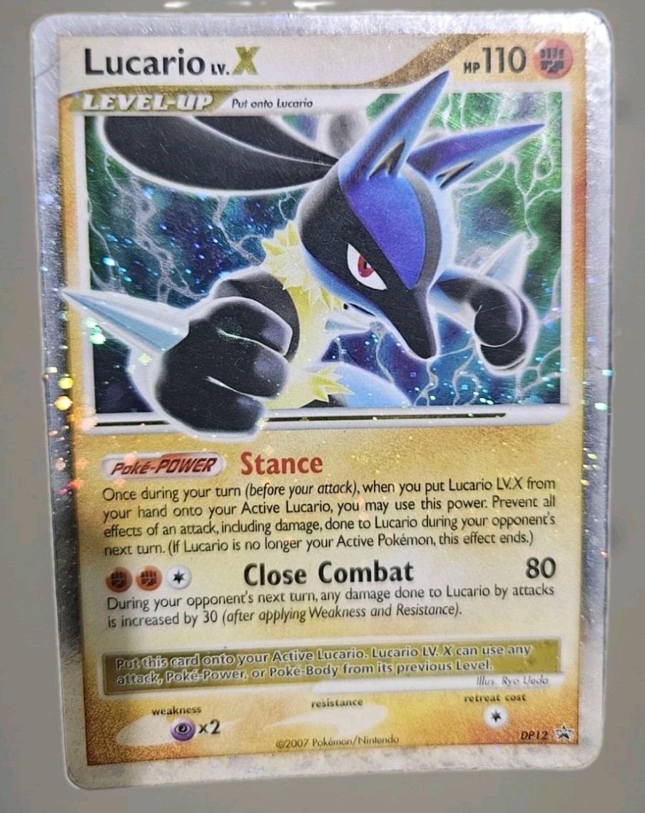 Pokemon card Lucario Lv X DP12 eng holo