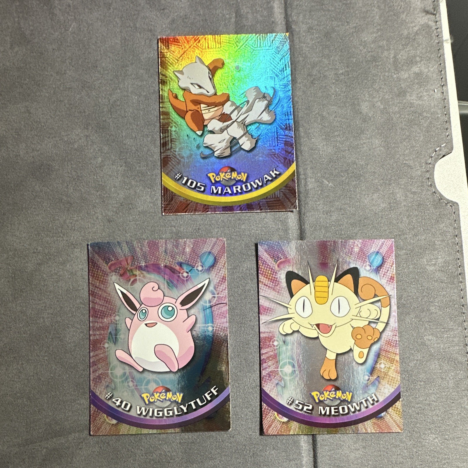 Topps 1999 Pokémon TV Animation Edition Hologram Cards Lot 3 #105 #40 #52
