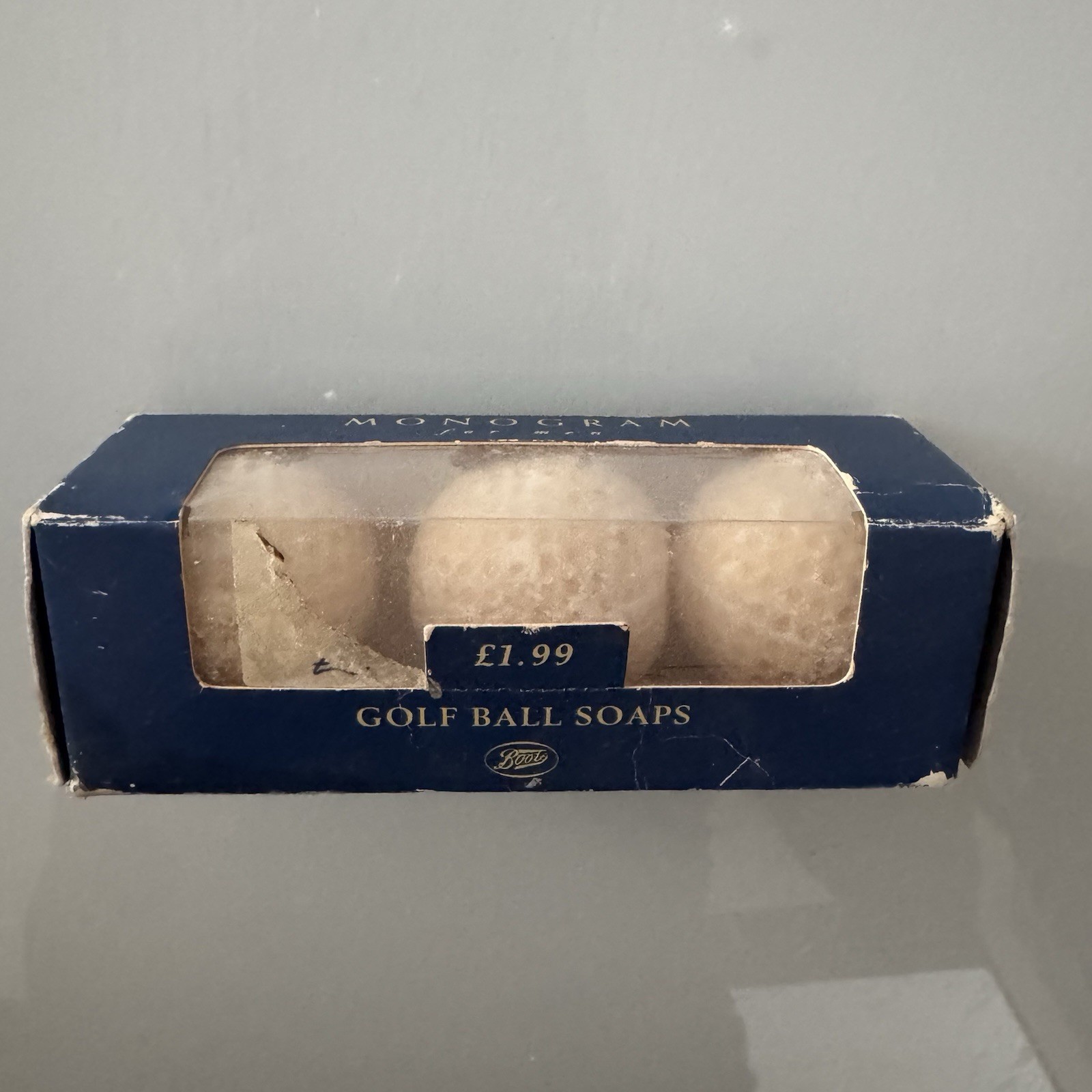VINTAGE 1970’S GOLF BALL SOAPS GOLFING NOVELTY SOAP BOOTS THE CHEMIST