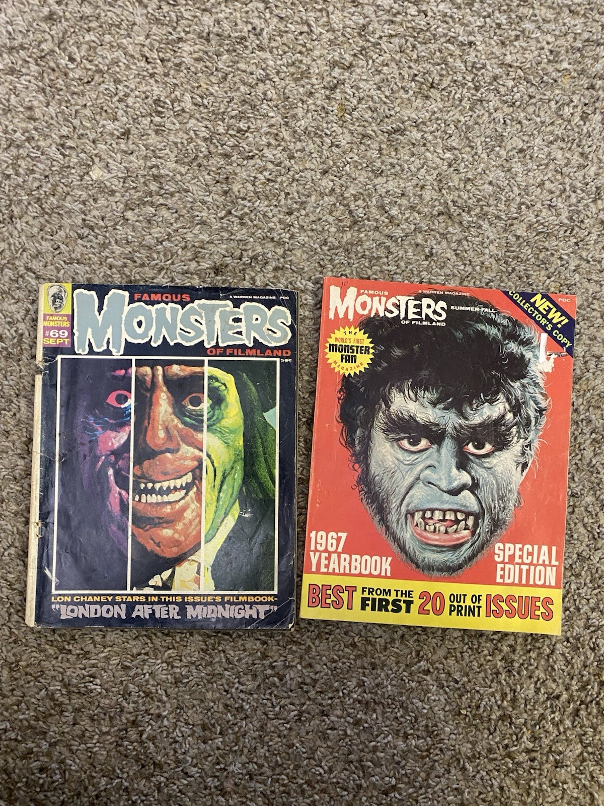 Famous Monsters of Filmland 1967 Yearbook Vintage Warren Horror Magazine Lot