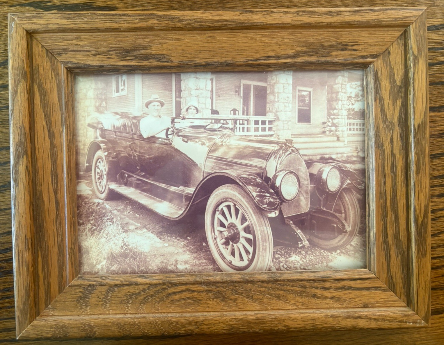 Original Jess Willard & Wife Hattie Photo Early Automobile Boxer
