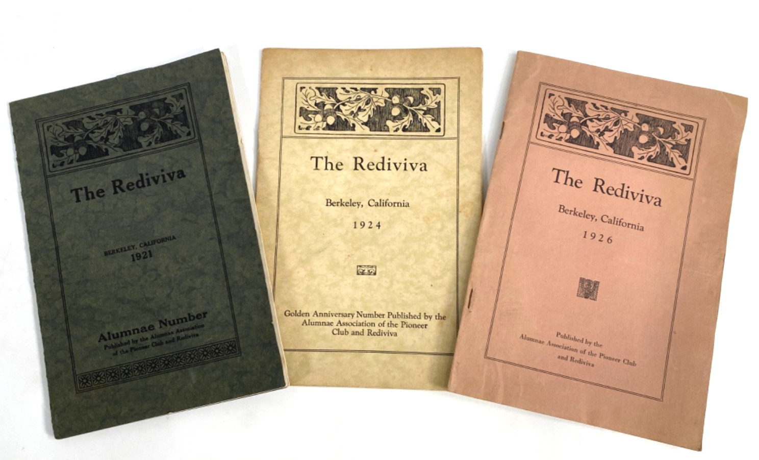1920s REDIVIVA ALUMNAE ASSOC. (3) newsletters UNIVERSITY OF CALIFORNIA, BERKELEY