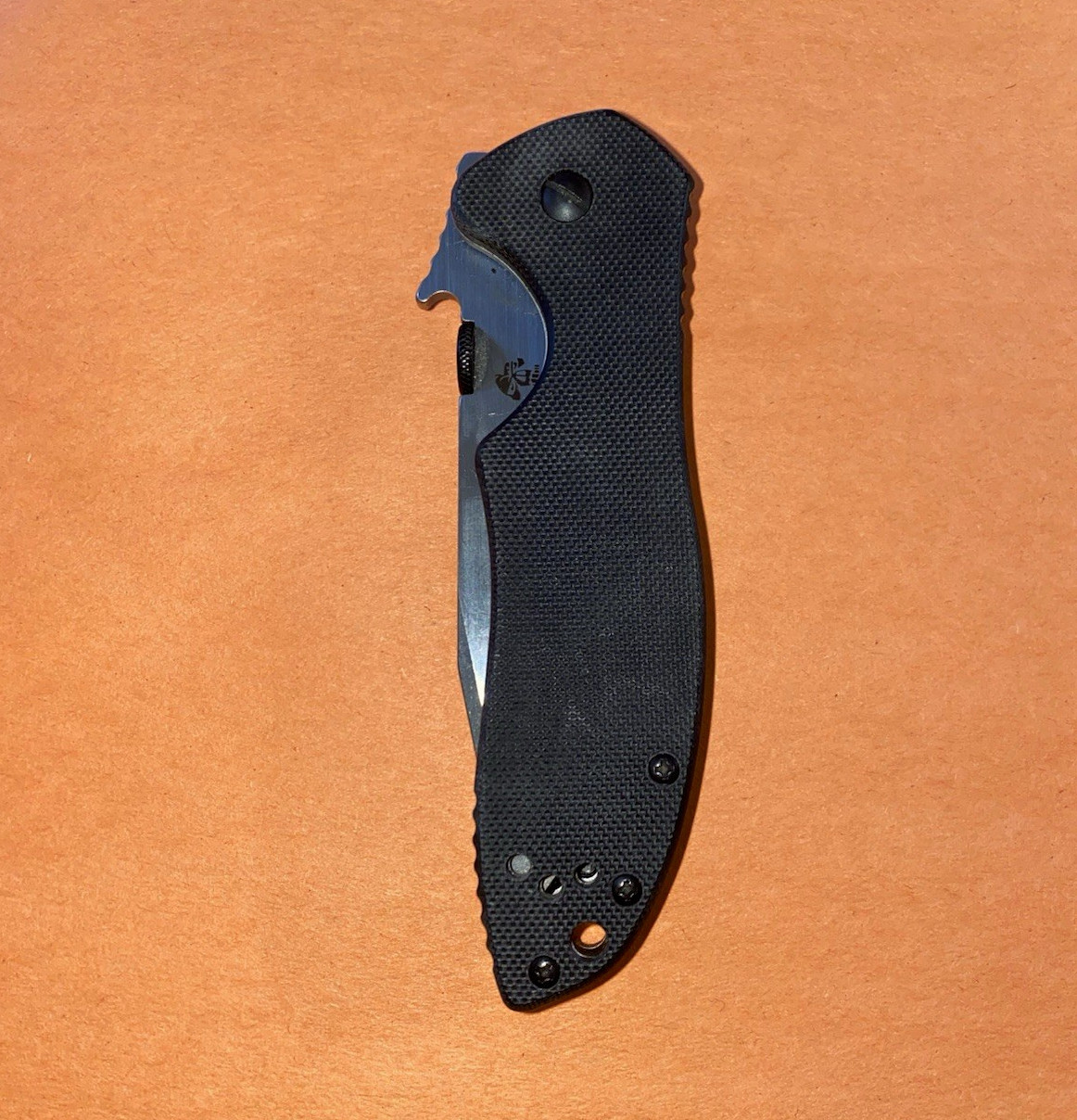 Kershaw Emerson 6034T Stainless Frame Lock Pocketknife Tanto Plain Edge Clip