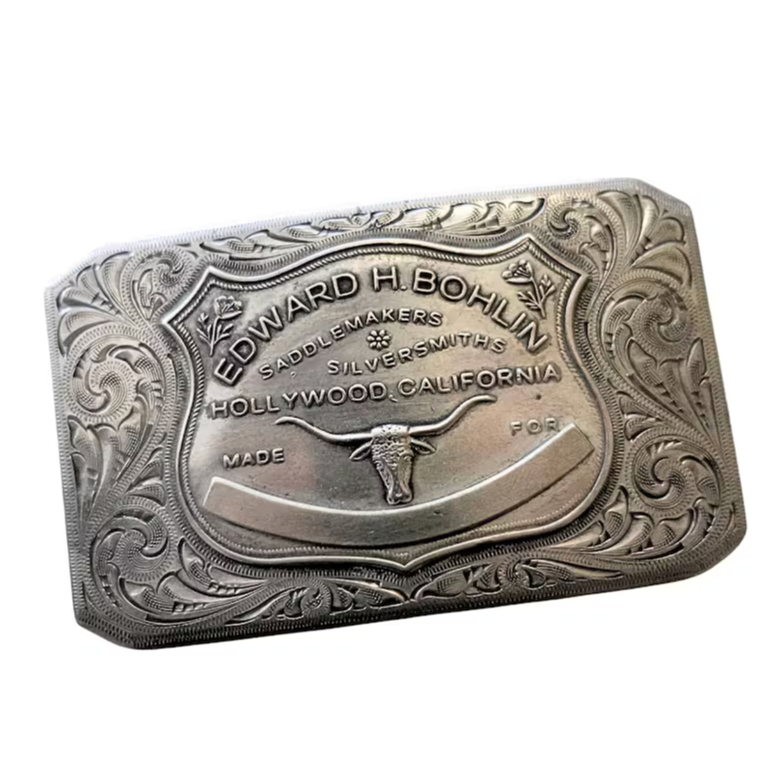 Vintage Ed Bohlin Trophy Buckle 925 + 100 Anniversary Historic Catalog Hollywood