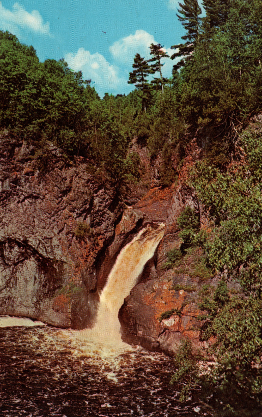 Postcard Manitou Falls Minnesota Lake Superior c1971-74 Vintage Stamped Postcard Manitou Falls Minnesota Lake Superior c1971-74 Vintage Stamped