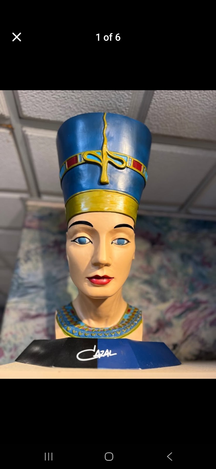 CAZAL VINTAGE NEFERTITI EGYPTIAN DISPLAY COLLECTABLE STATUE VERY RARE ITEM CAZAL VINTAGE NEFERTITI EGYPTIAN DISPLAY COLLECTABLE STATUE VERY RARE ITEM