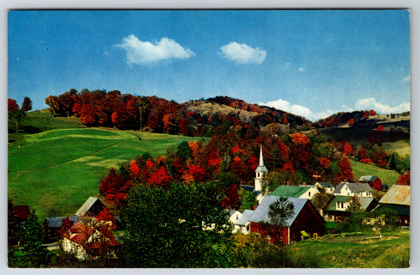 c1960s Village of East Corinth Vermont Vintage Postcard