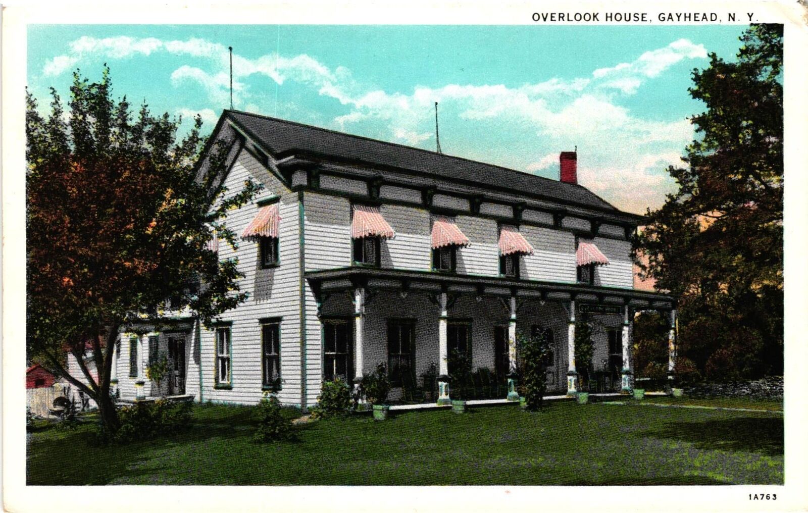 Vintage Postcard- OVERLOOK HOUSE, GAYHEAD, N.Y. Early 1900s