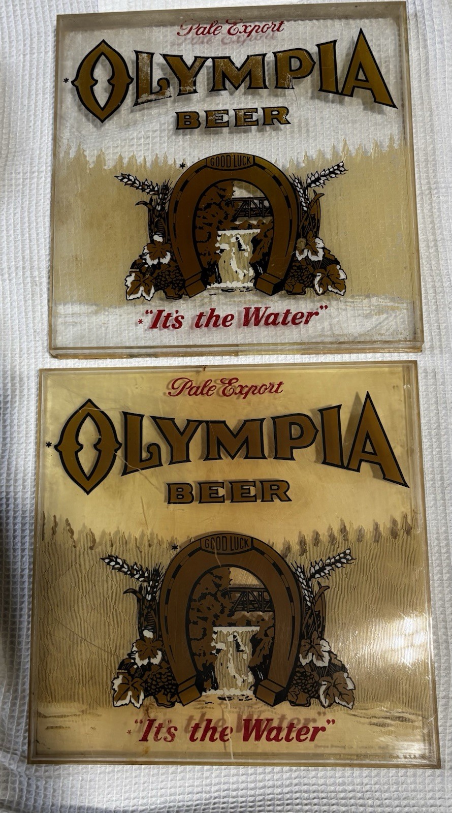 Vintage Olympia Beer Plastic Panel Replacements