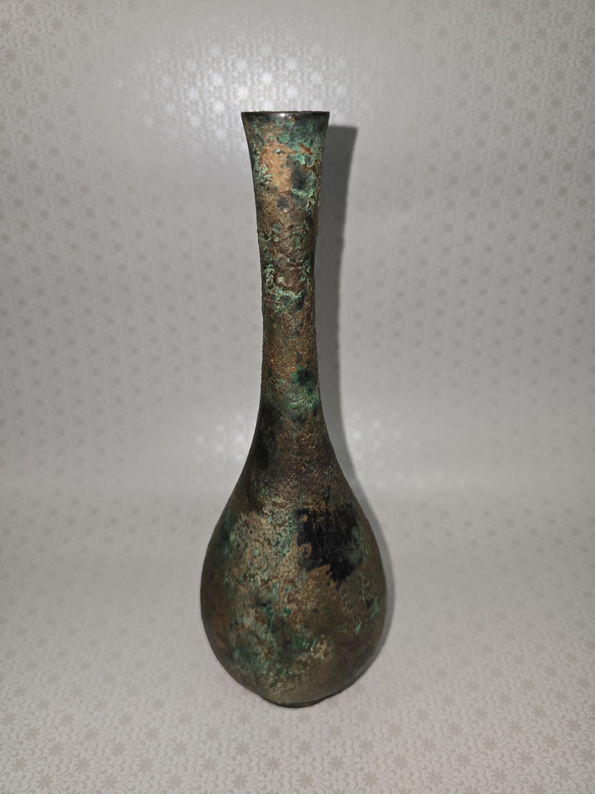 Vintage Japanese Verdigris Bud Vase MCM Patina Bronze 8.75” Vintage Japanese Verdigris Bud Vase MCM Patina Bronze 8.75”