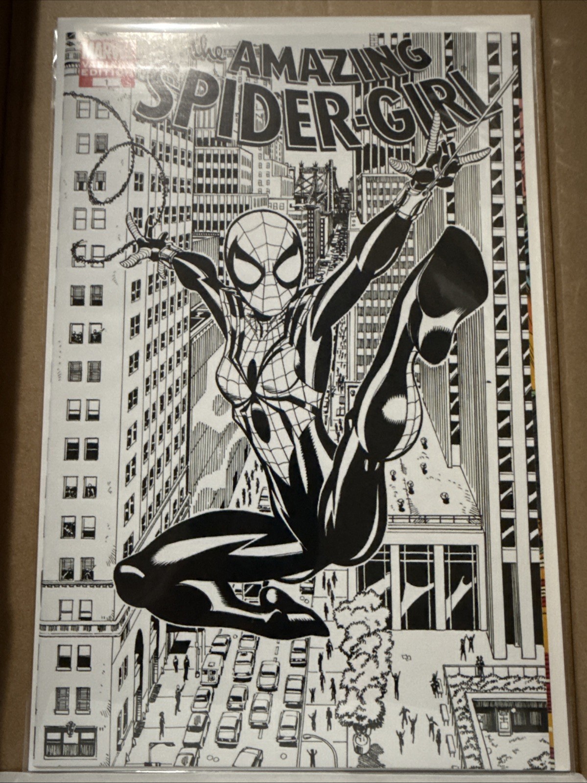 The Amazing Spider-Girl #1 Ron Frenz 1 In 25 Sketch Cover Unread NM/M Condition The Amazing Spider-Girl #1 Ron Frenz 1 In 25 Sketch Cover Unread NM/M Condition