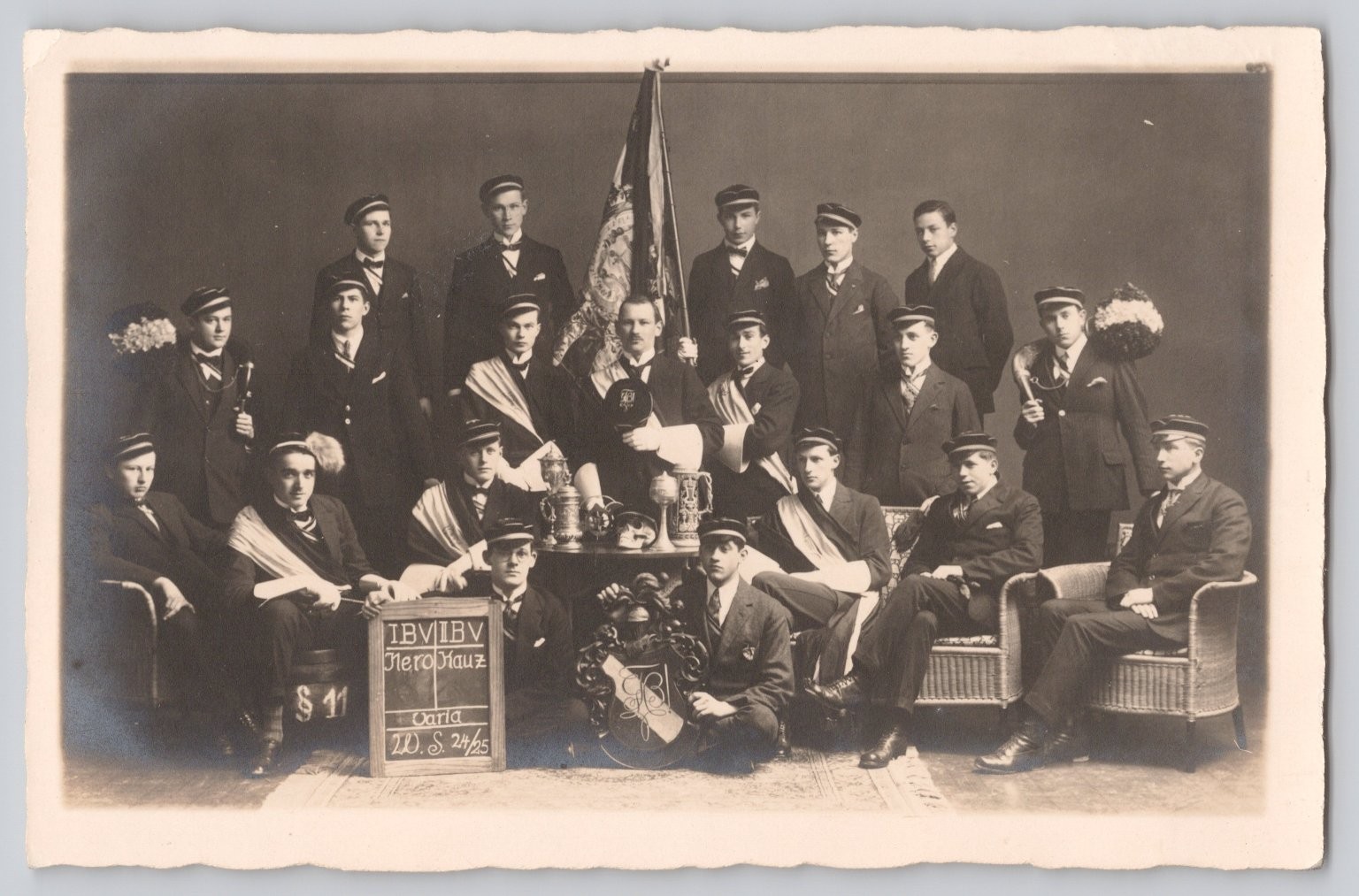 Antique 1924 German Student Corps Fraternity RPPC Photo Postcard Nero Hauz Varia Antique 1924 German Student Corps Fraternity RPPC Photo Postcard Nero Hauz Varia