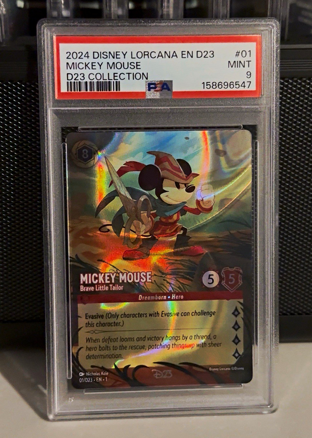 Disney Lorcana D23 Collection 2024 Mickey Mouse #01 PSA 9 EN 158696547