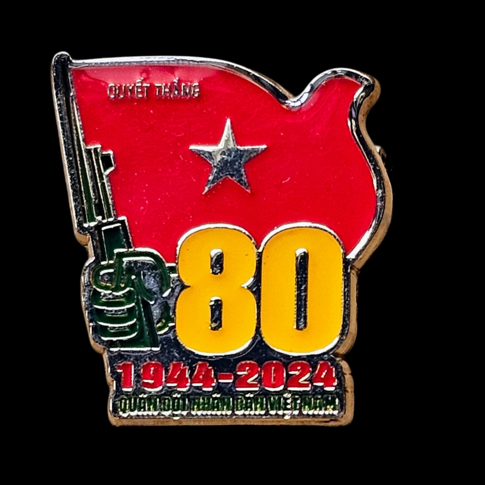 badge logo Commemorating the 80th anniversary of the founding of the Vietnam