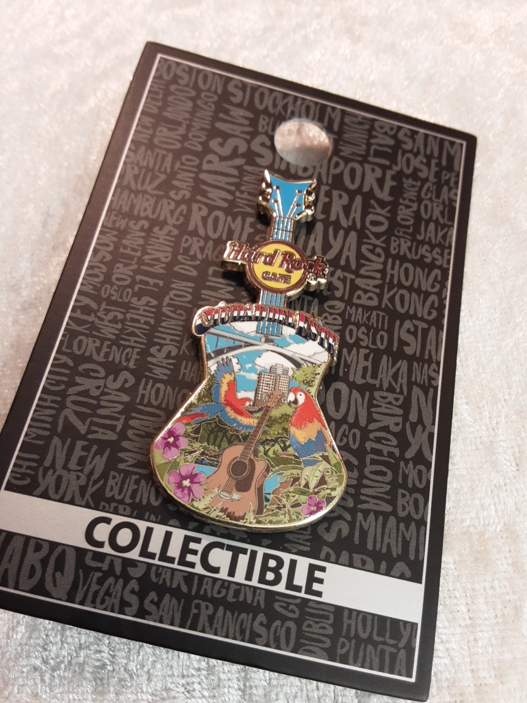 Hard Rock Cafe City Tea Pin Ciudad Del Este Paraguay
