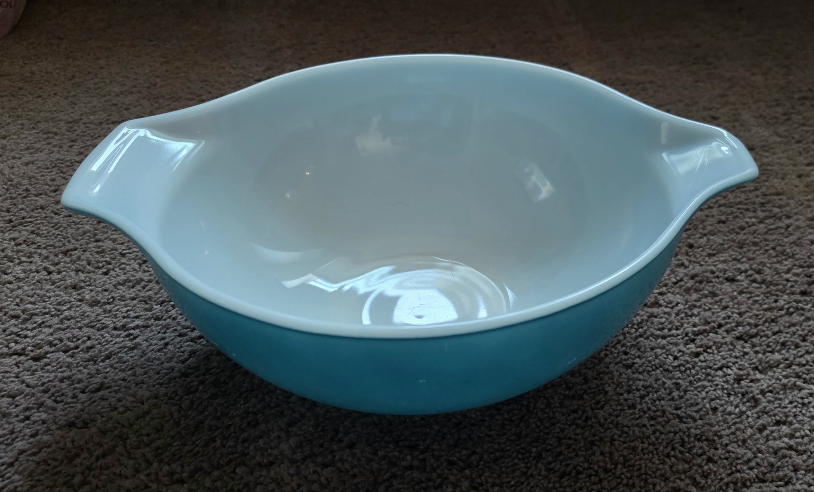 Pyrex #444 Cinderella Mixing Bowl 4 Qt Turquoise Blue 1960s Vintage Pyrex #444 Cinderella Mixing Bowl 4 Qt Turquoise Blue 1960s Vintage