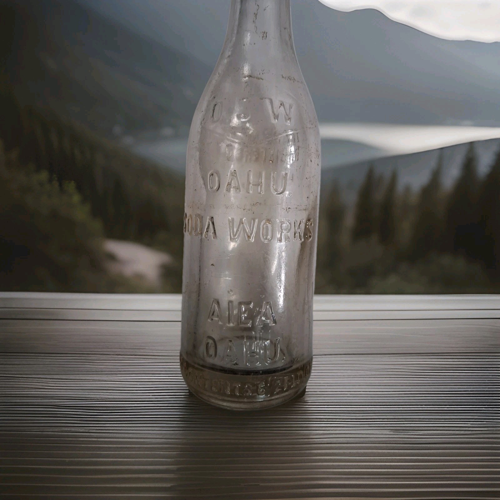 OAHU SODA WORKS  Aiea Oahu Clear HAWAII  BOTTLE