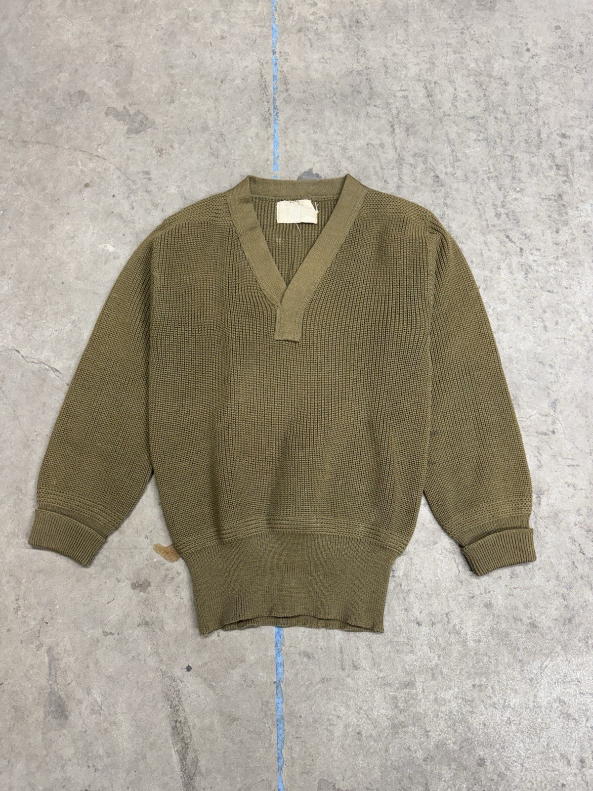 Vintage 1942 WW2 USAAF Military Wool Knit V Neck Sweater Size 40