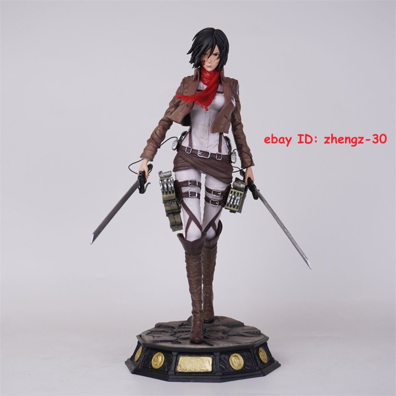H30CM Attack on Titan Mikasa Statue Anime Model Figure Collectibles Xmas Gift