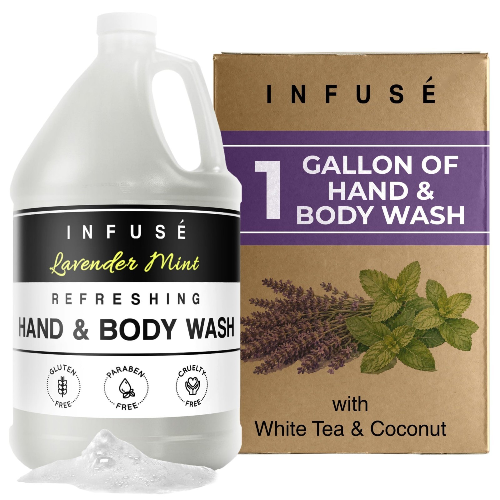 INFUSÉ 1 Gallon Hand & Body Wash Refill for Hotel Dispensers, Bulk Toiletry INFUSÉ 1 Gallon Hand & Body Wash Refill for Hotel Dispensers, Bulk Toiletry
