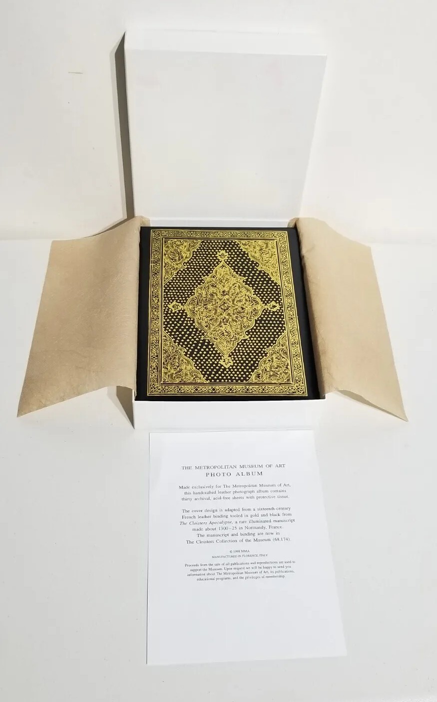 Rare MMA Metropolitan Museum Of Art The Cloisters Apocalypse Leather Photo Album Rare MMA Metropolitan Museum Of Art The Cloisters Apocalypse Leather Photo Album