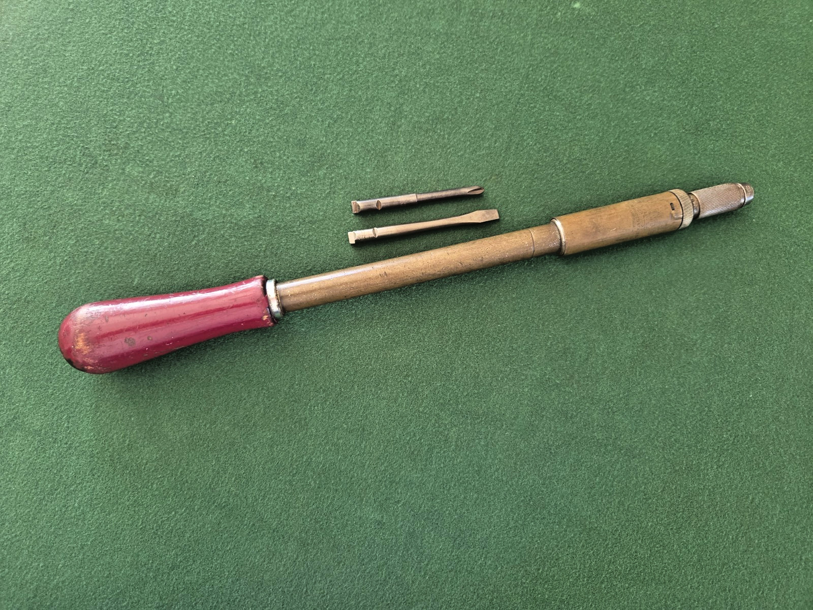 VINTAGE #131A STANLEY ''YANKEE'' NORTH BROS. RATCHETING SCREWDRIVER W/2 BITS USA
