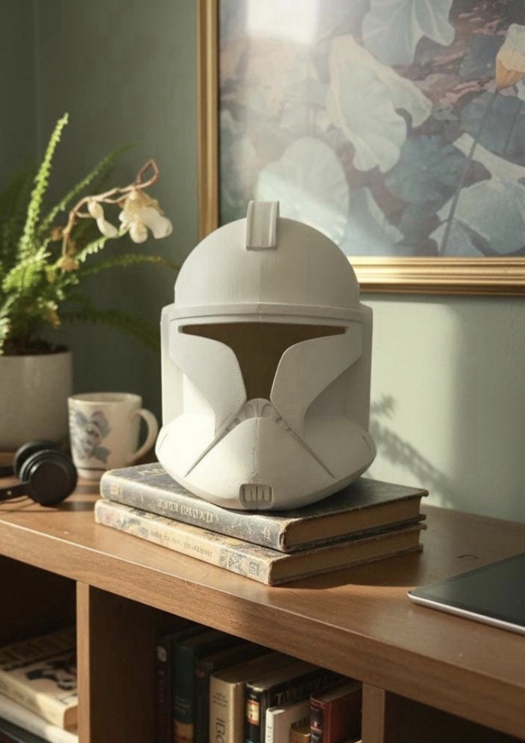 DIY Phase 1 Star Wars Clone Trooper Helmet : Wearable Ready to Paint
