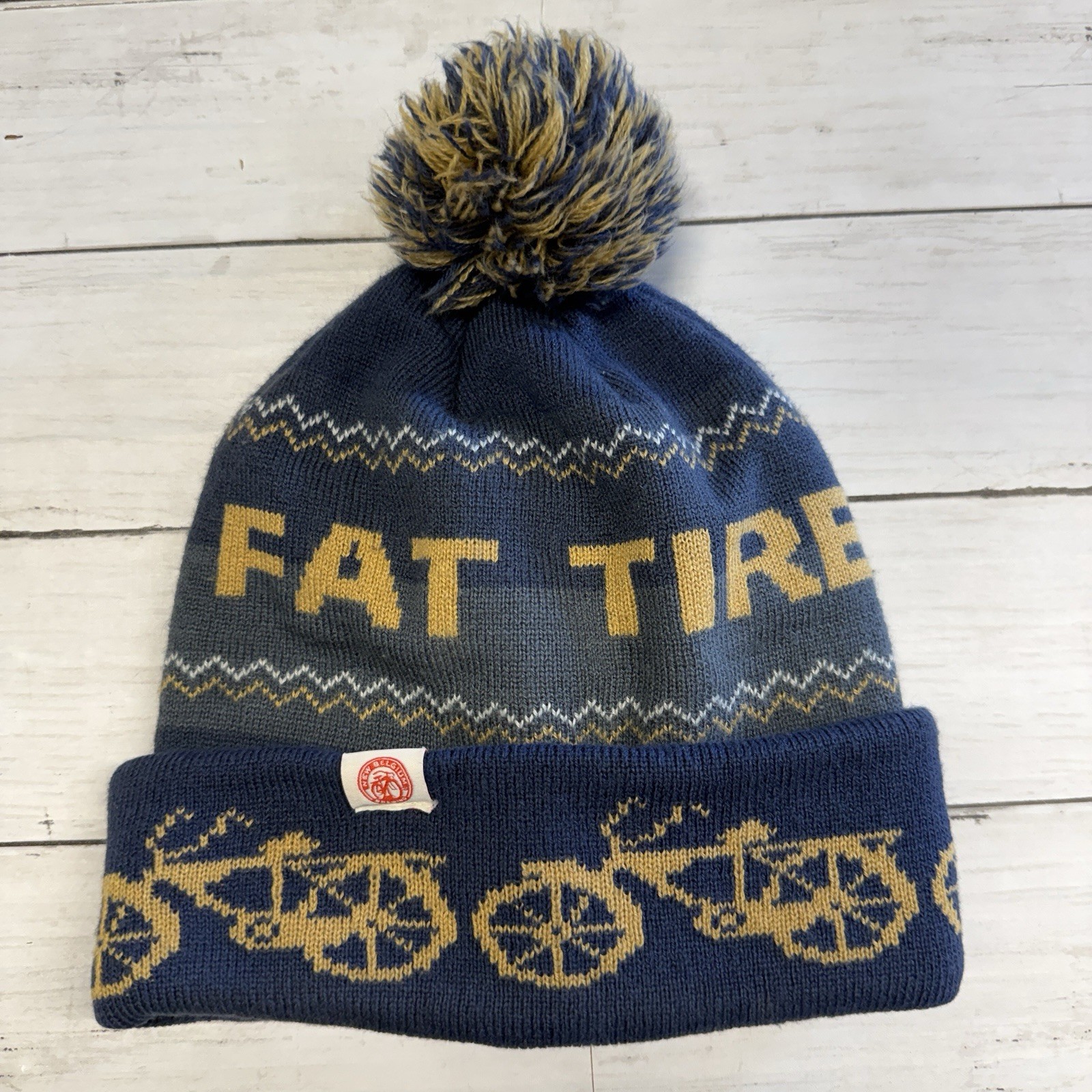 Vintage NEW BELGIUM BREWING STOCKING CAP, HAT, BEANIE Winter - FAT TIRE Bike