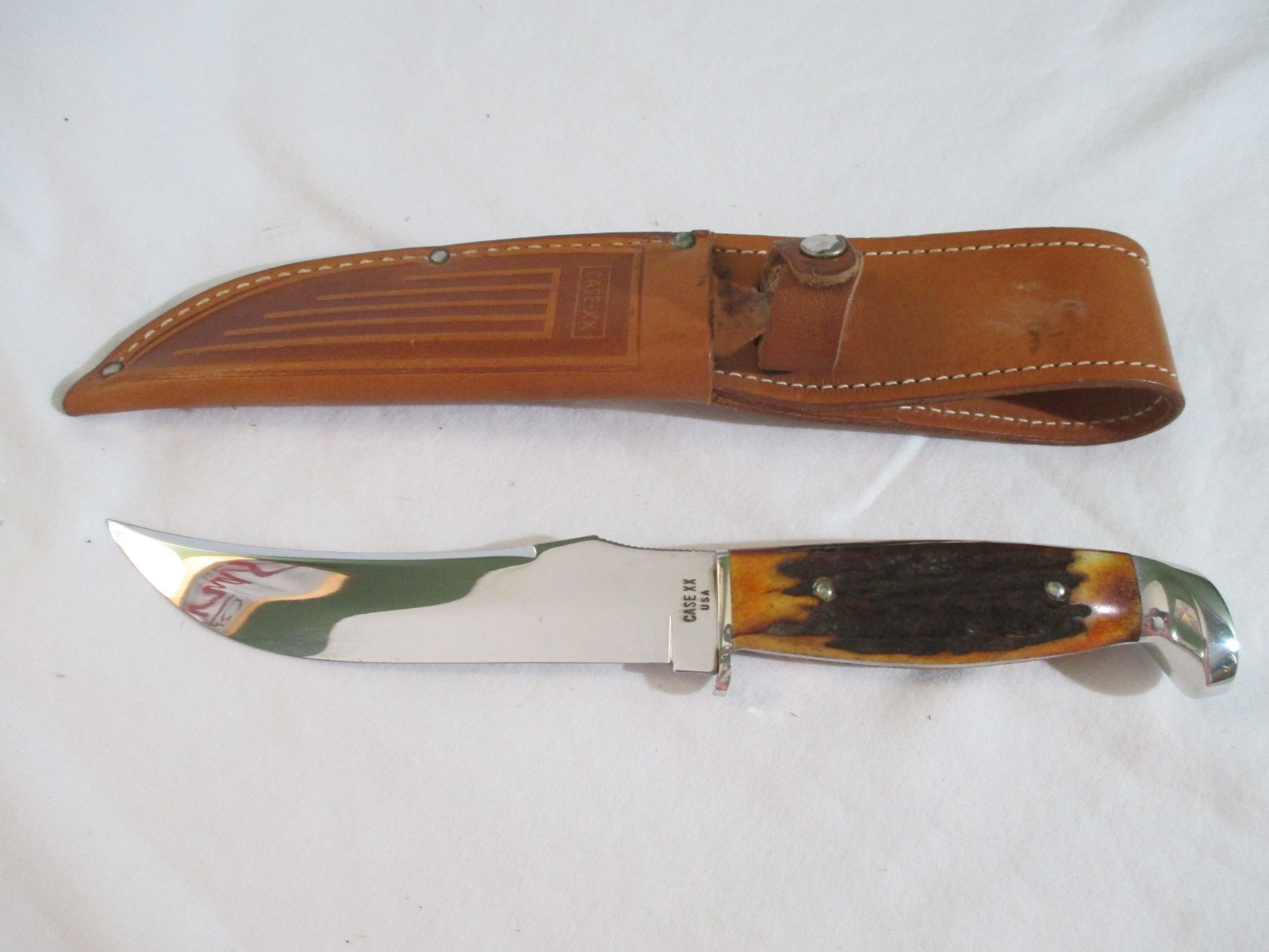 Case XX Vintage Stag Fixed Blade Knife with Sheath 523-6