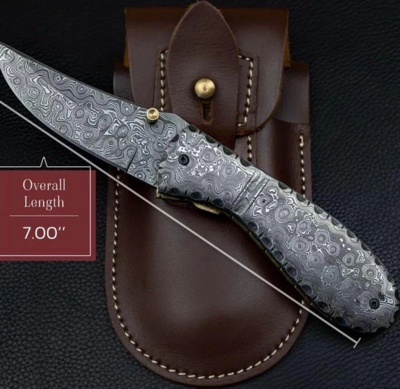 AK CUTLERY CUSTOM HANDMADE DAMASCUS FOLDING KNIFE HANDLE MADE BY DAMASCUS