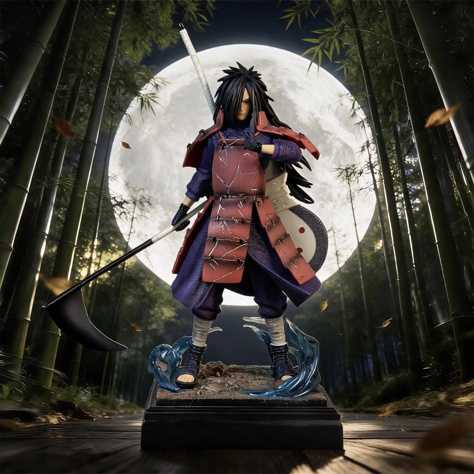 Naruto Madara Uchiha 35cm Anime Statue Figure w/Base Collectable Light Up