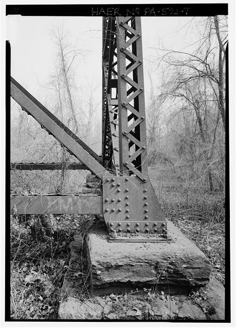 Pennsylvania Railroad Trestle Bent Leg Base 1900s Steel Bridge Detail