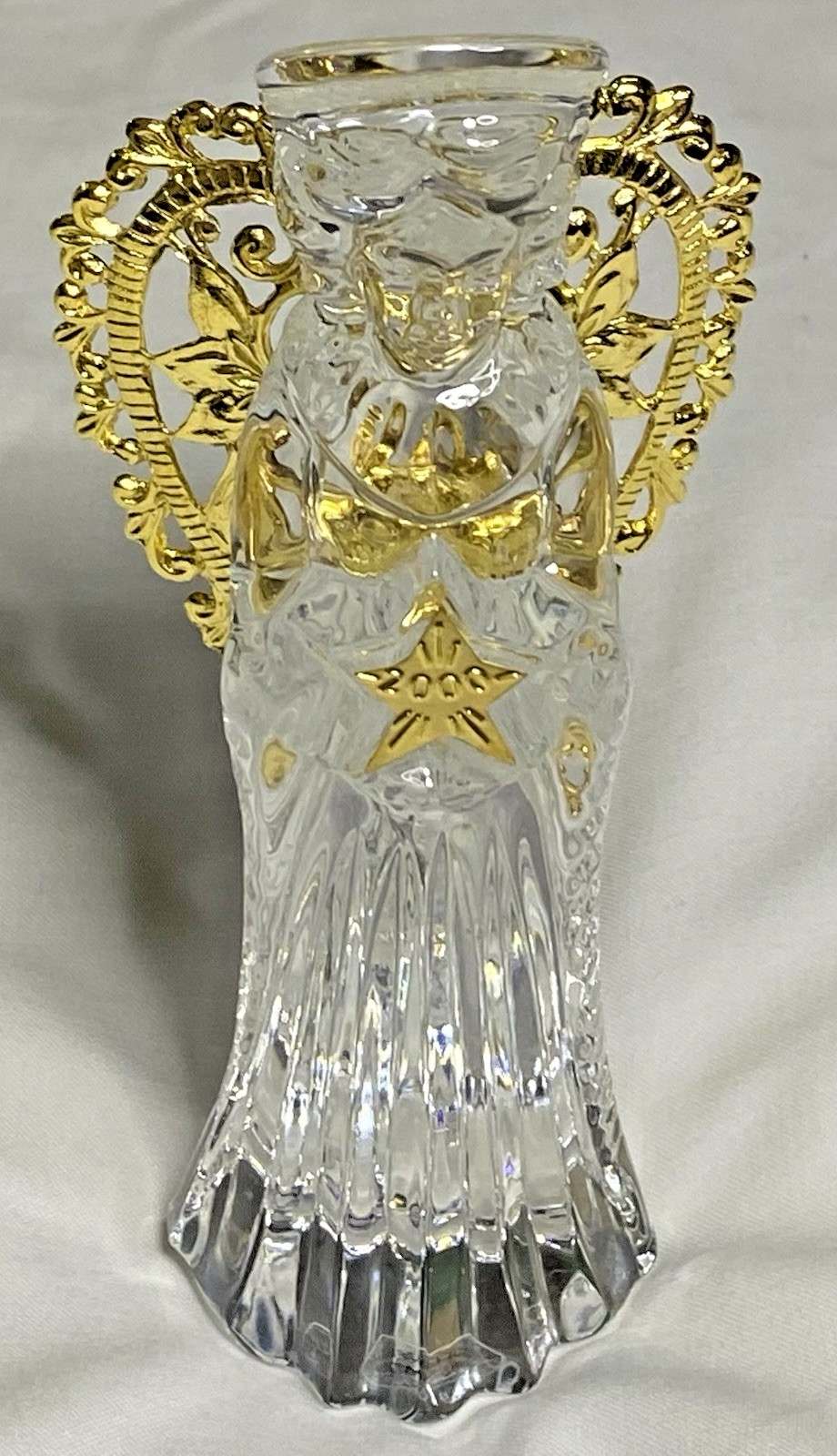 Vintage Gorham Crystal Nativity Millenium 2000 Angel Retired Piece 
