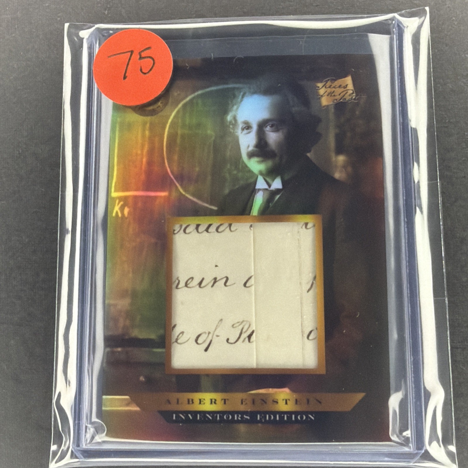 Pieces Of The Past 2025 Albert Einstein Jumbo Authentic Handwritten Relic Holo
