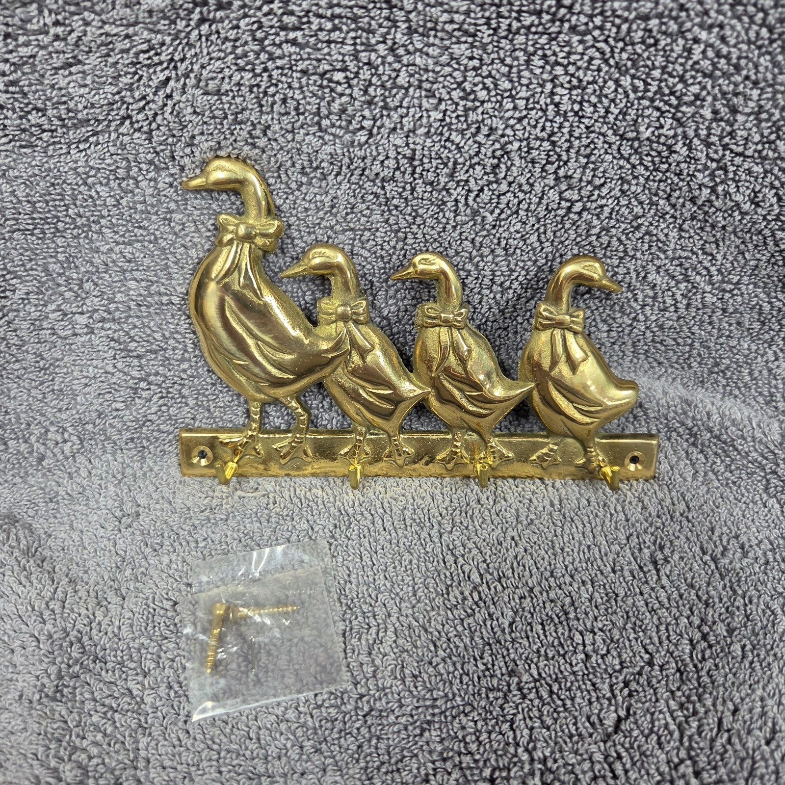 Vintage Brass Upper Deck 1987 Key Holder