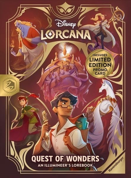 Disney Lorcana Quest Of Wonders Illumineers Lorebook W/ PROMO