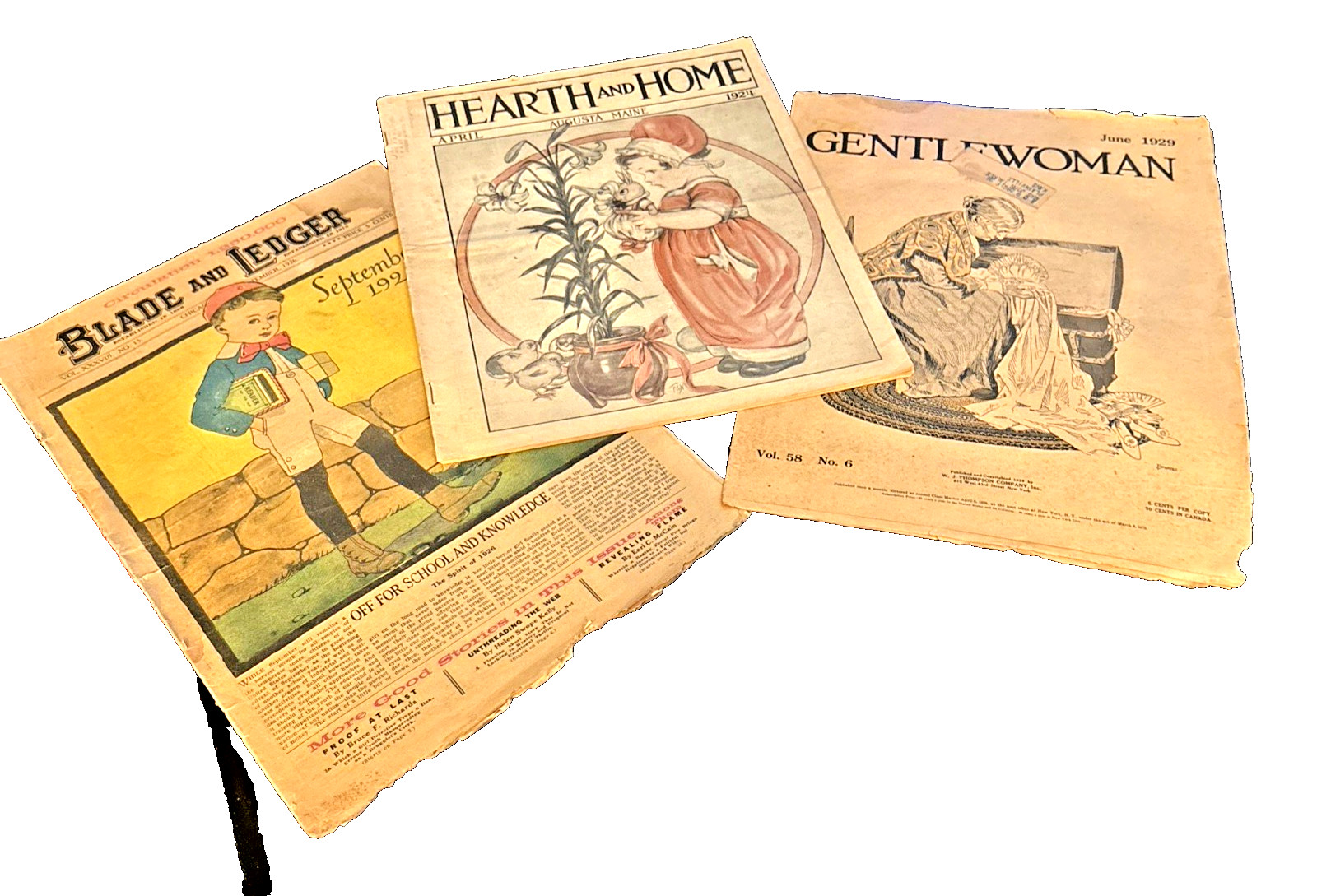 3 Fascinating Antique 1924-29 Ladies Magazines; Style, Stories, Ads 3 Fascinating Antique 1924-29 Ladies Magazines; Style, Stories, Ads