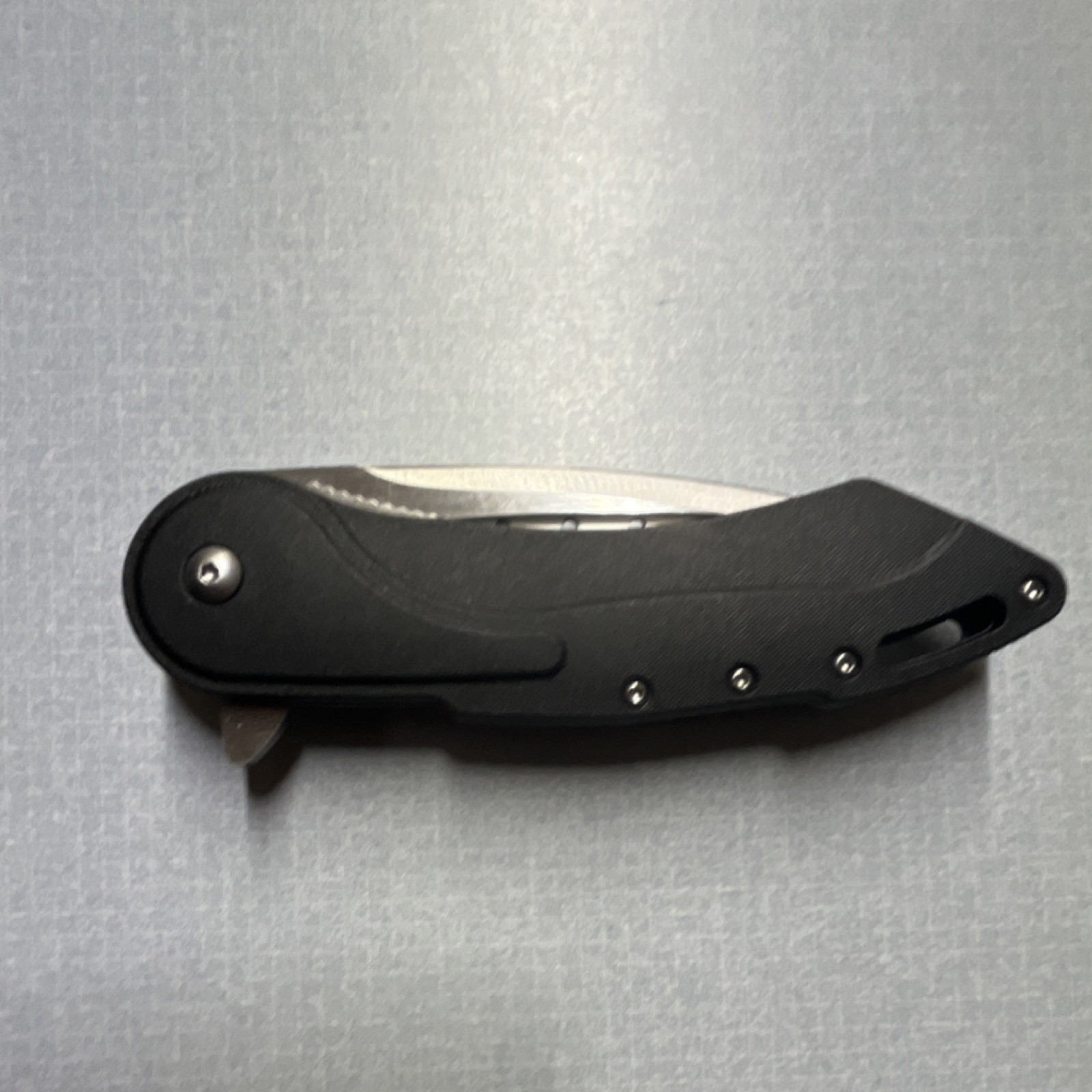 Todd Begg Tactical Black Synthetic Handle Spear Point Pocketknife Reproduction 