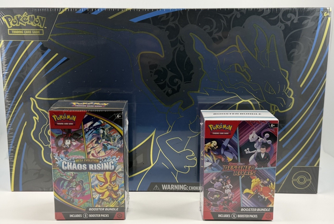 3 Box Lot 2025 Pokemon Mega Charizard X ex Ultra-Premium + 2 Booster Bundles 3 Box Lot 2025 Pokemon Mega Charizard X ex Ultra-Premium + 2 Booster Bundles